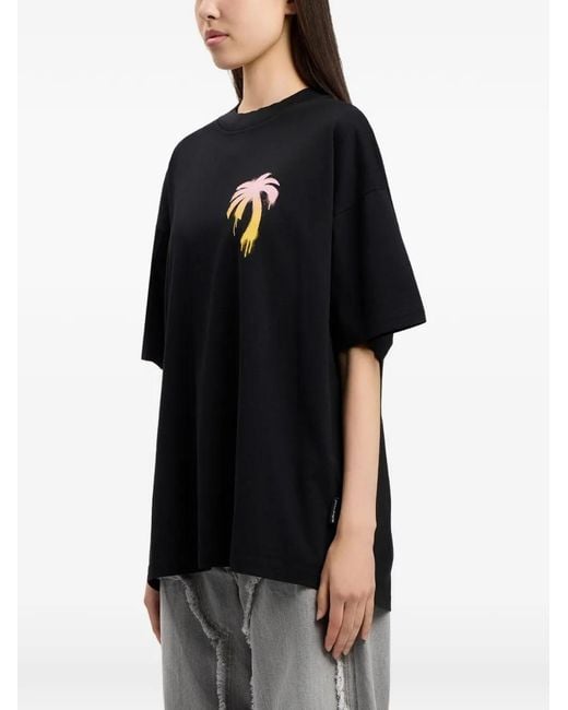 Palm Angels Black I Love Pa Graphic T-Shirt