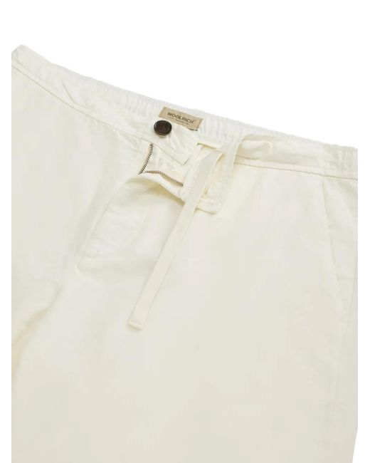 Woolrich White Linen Trousers for men