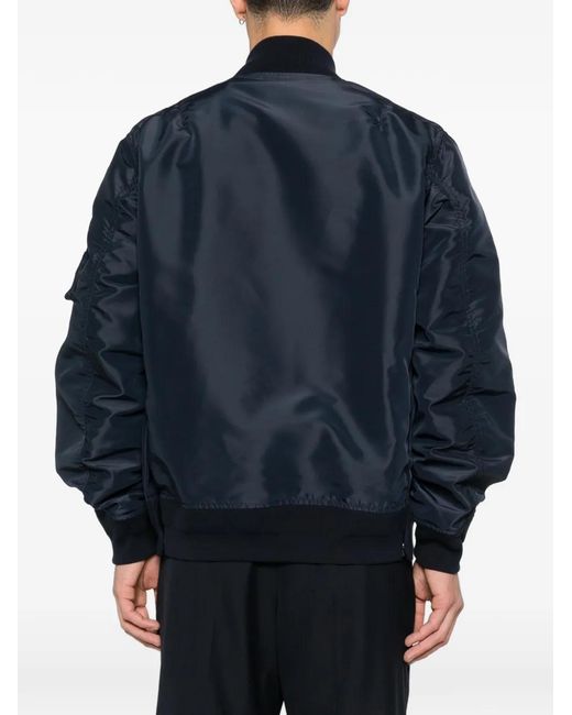 Sacai Blue Zip-Up Bomber Jacket for men