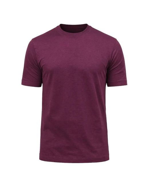 FILIPPO DE LAURENTIIS Purple Crew-Neck T-Shirt for men