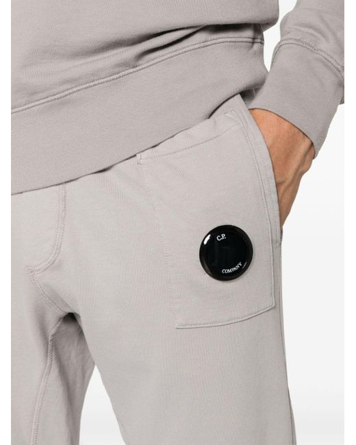 C P Company Gray Lens-detail Cotton Track Pants for men