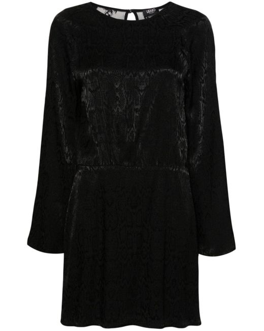 Liu Jo Mini-jurk Met Jacquard Patroon in het Black