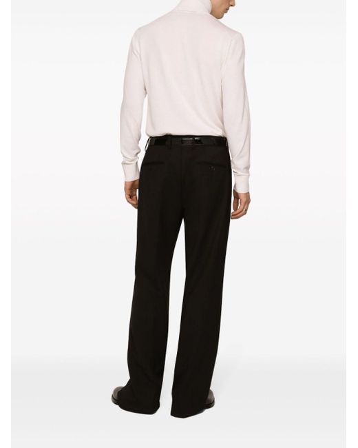 Pantalones de vestir con pinzas Dolce & Gabbana de hombre de color Black
