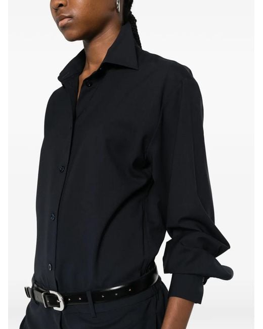 PT Torino Black Long-Sleeve Button-Up Jumpsuit