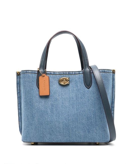 COACH Blue Willow Denim Tote Bag