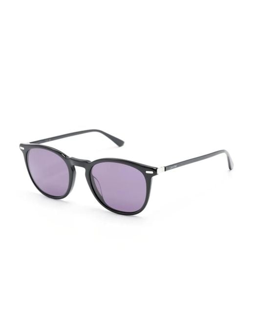 Calvin Klein Black Round-Frame Glasses for men