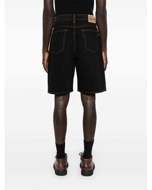 Stussy Black Classic Five-Pocket Denim Shorts for men