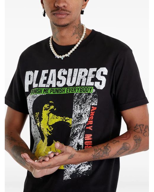 メンズ Pleasures Punish Tシャツ Black
