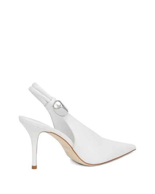 POTAMY White Slingback Pumps