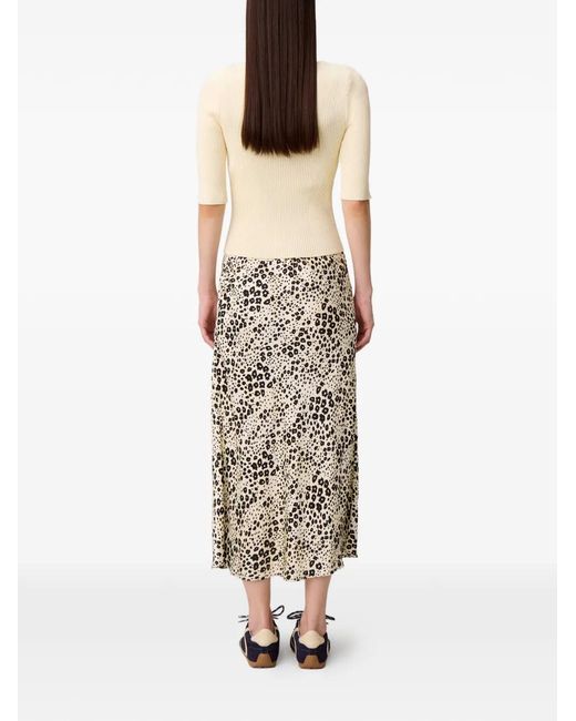 Claudie Pierlot Natural Round Neck Knitted Cardigan