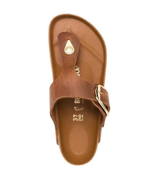 Birkenstock Brown Gizeh Big Buckle Cognac, Oiled Leather