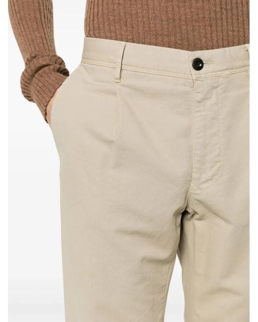 Incotex Broek Met Toelopende Pijpen in het Natural voor heren