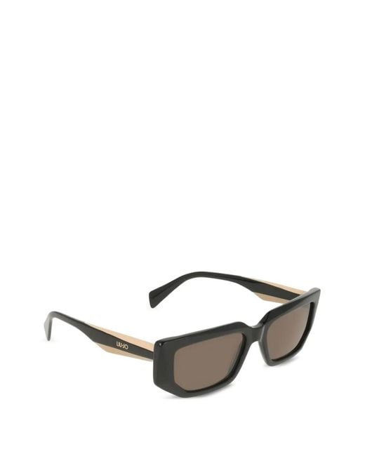 Liu Jo Metallic Rectangle-Frame Sunglasses