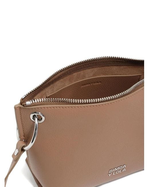 Bimba Y Lola レザー ショルダーバッグ White