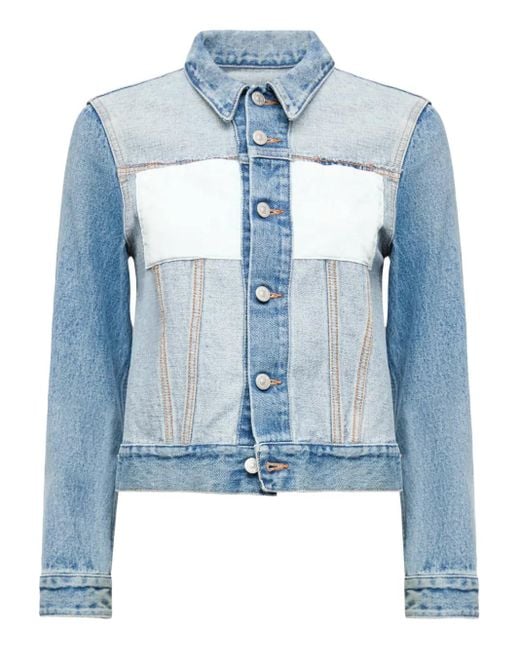 MM6 by Maison Margiela Blue Two-Tone Denim Jacket