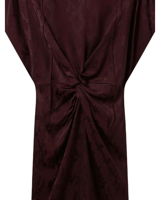 Stella McCartney Red Snake-Print Midi Dress