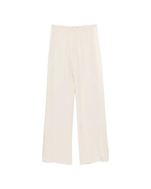 Forte_forte White Elasticated Trousers