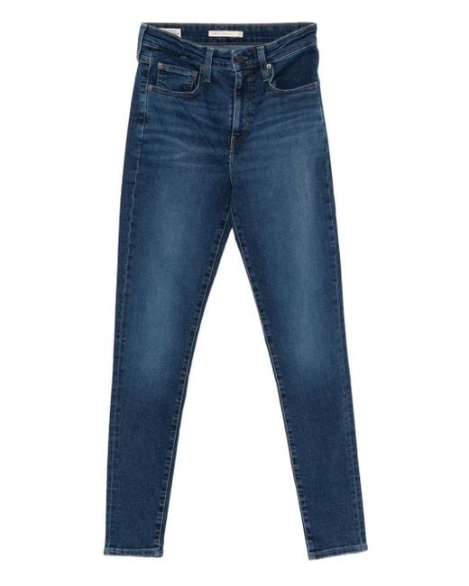 Levi's Blue Dark-wash five-pocket denim jeans