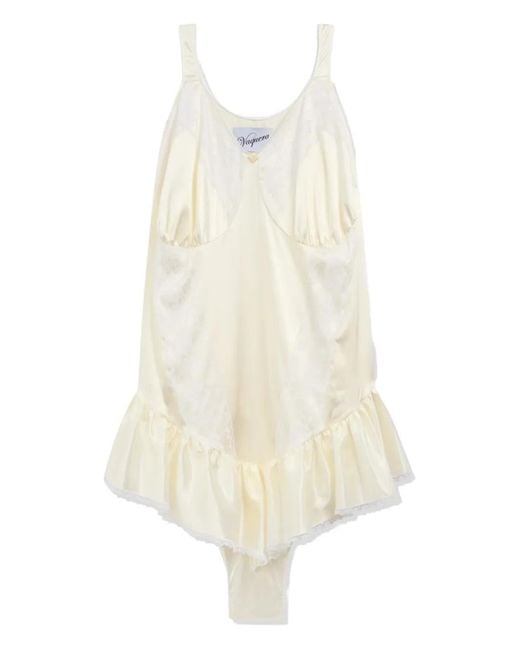 VAQUERA White Ruffled Lace Dress