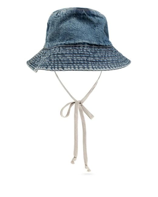 Rick Owens Blue Denim Hat