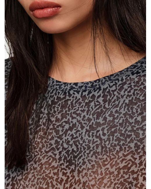 Bimba Y Lola Blue Printed Short-Sleeve T-Shirt
