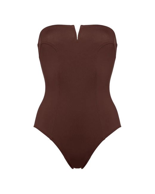 Eres Brown Apparence Bustier Swimsuit