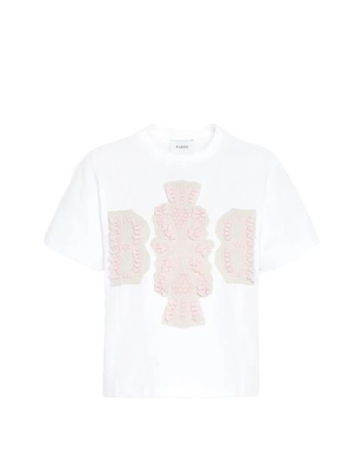 Barrie White Logo-Patch Cotton T-Shirt