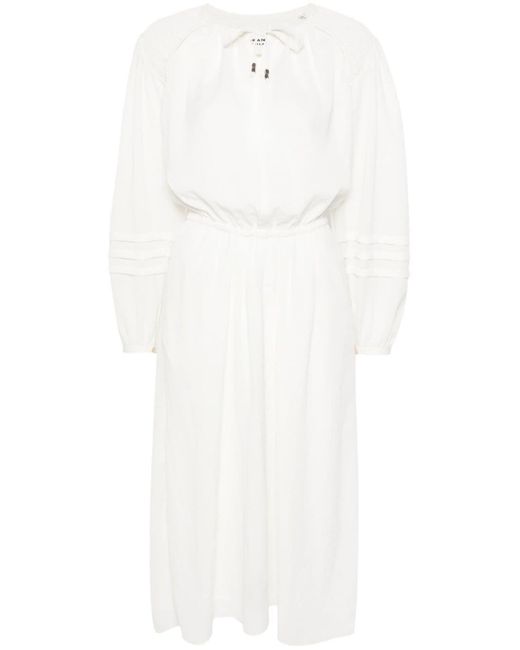Robe longue Lydie en crêpe Isabel Marant en coloris White