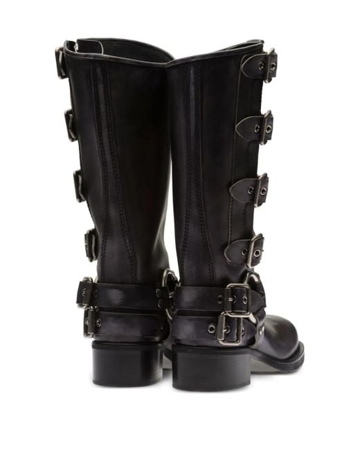Miu Miu Black Leather Boots