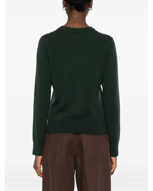 Vince Green Crew-Neck Cashmere Sweater