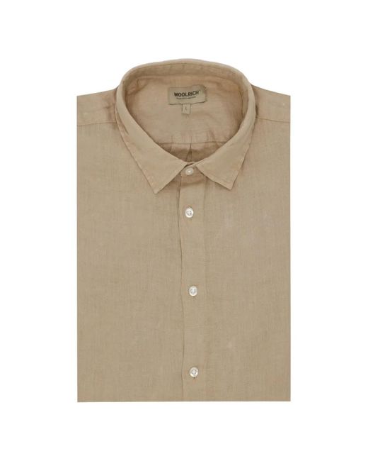 Woolrich Meliertes Button-Down-Hemd in Natural für Herren