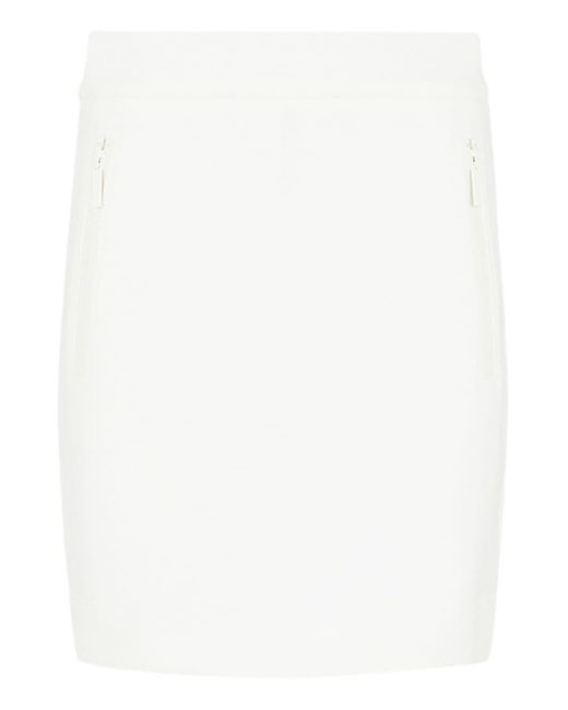 Emporio Armani White Cotton Mini Skirt