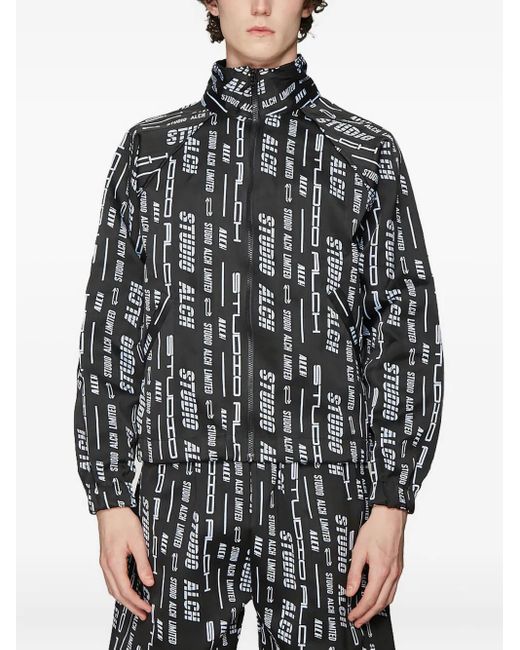 STUDIO ALCH Gray Logo-Motif Track Jacket for men
