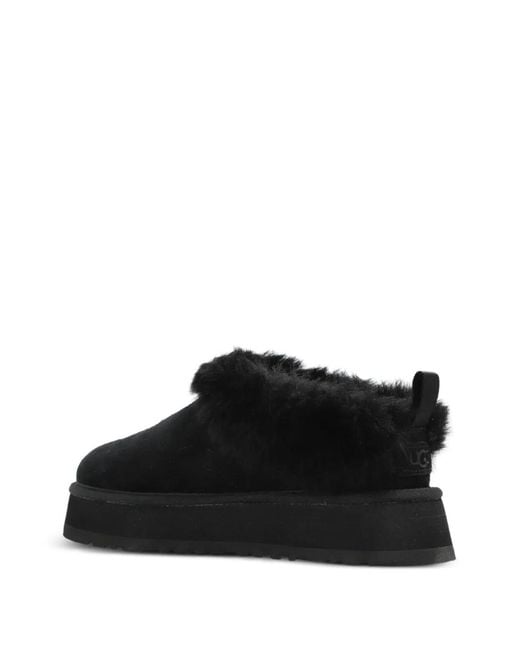 Ugg Black Tazzelle Shearling-Trim Ankle Boots