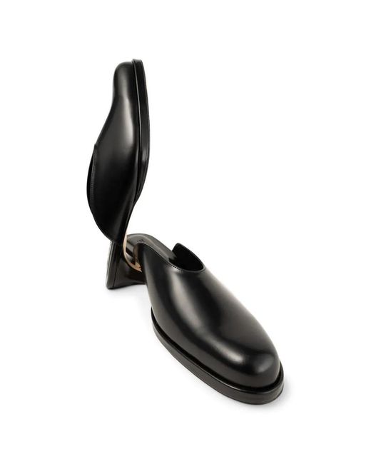 By Far Black Mules Baby En Cuir Verni
