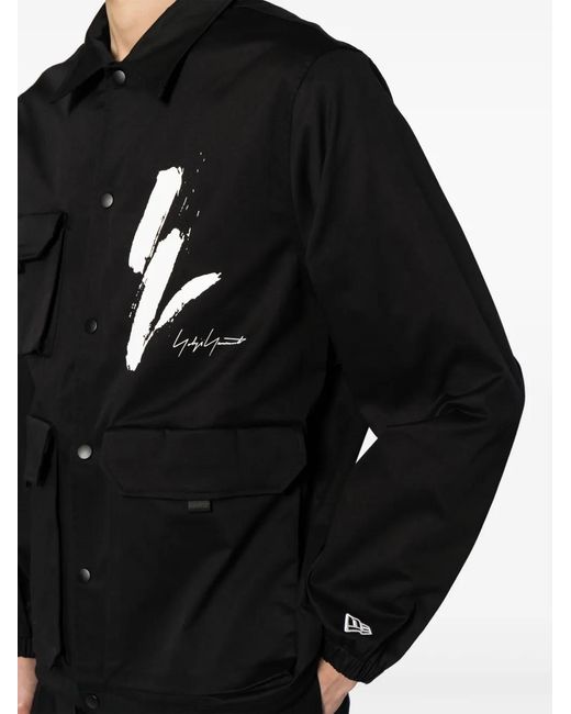 Yohji Yamamoto Black X New Era Logo-Print Jacket for men