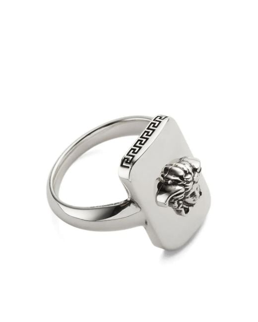 Versace White Medusa Ring for men