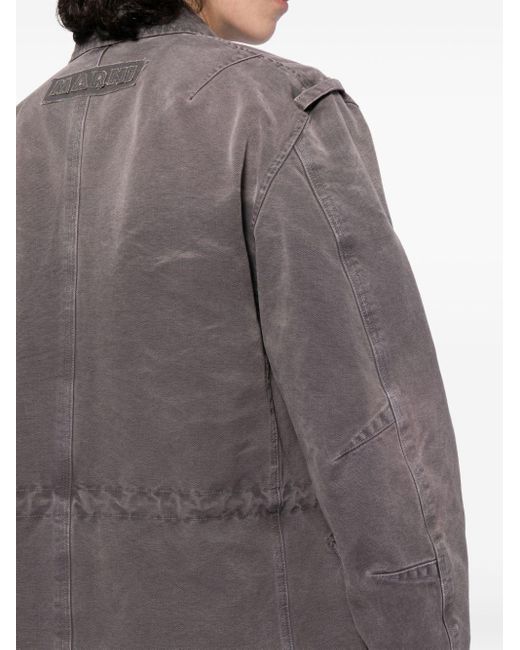 Marni Padded Denim Shirt Jacket in het Gray voor heren