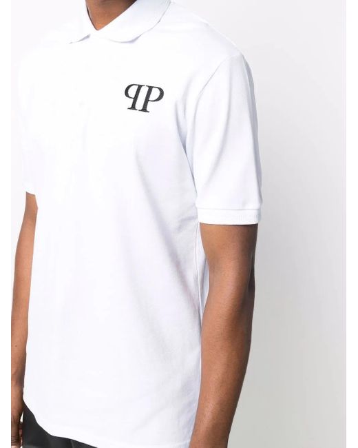 Philipp Plein White Iconic Plein Polo Shirt for men