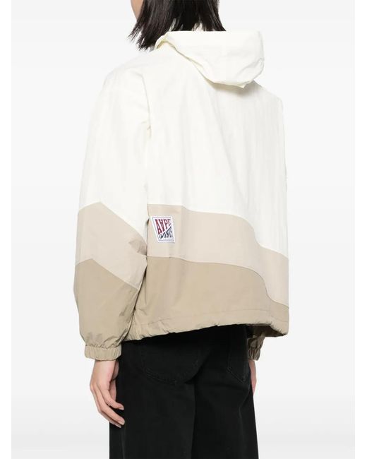 Aape By A Bathing Ape White Logo-Patch Long-Sleeved Jacket for men
