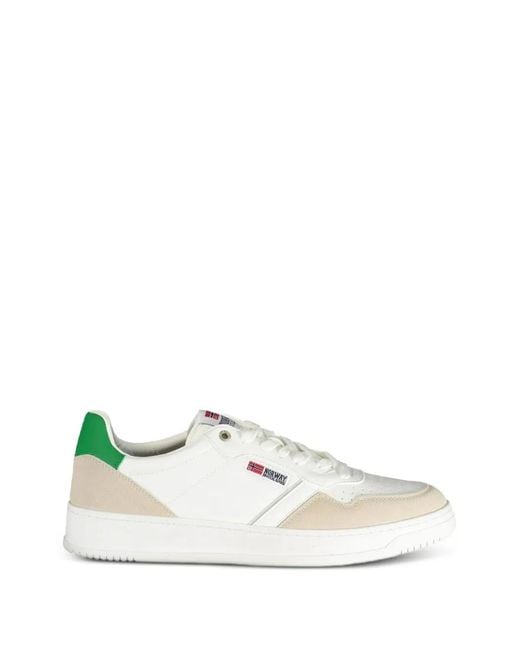 Norway 1963 White Panelled Perforated-Toe Sneakers for men