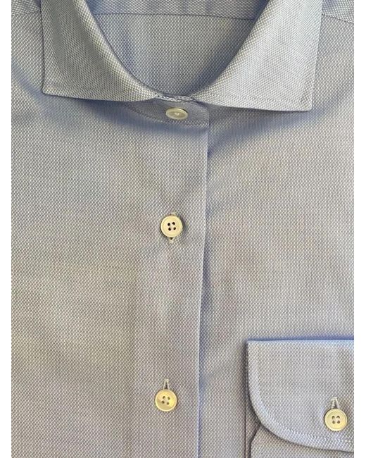 Bagutta Gray Button Shirt for men