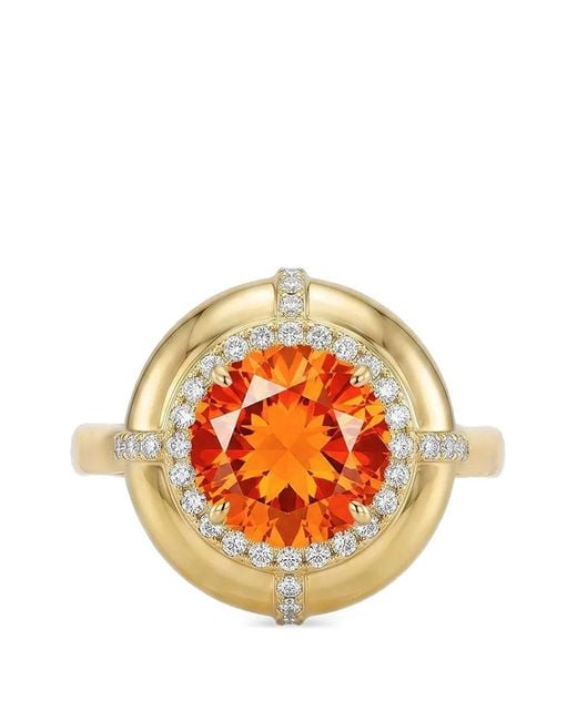Goshwara Orange Ring Mit Feueropal
