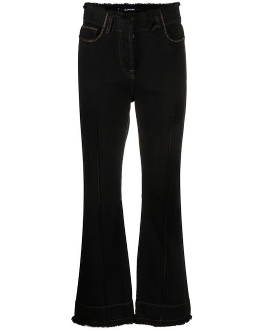 Jeans crop Le de Nimes di Jacquemus in Black