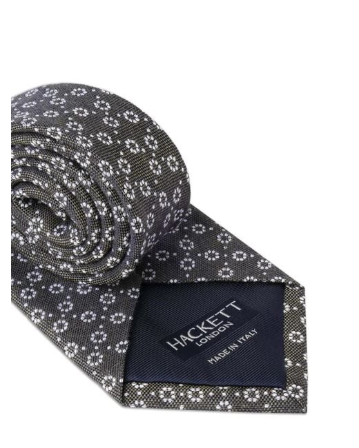 Hackett White Natte Circle Dot Tie for men
