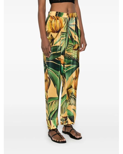 Farm Rio Yellow Straight-Leg Trousers