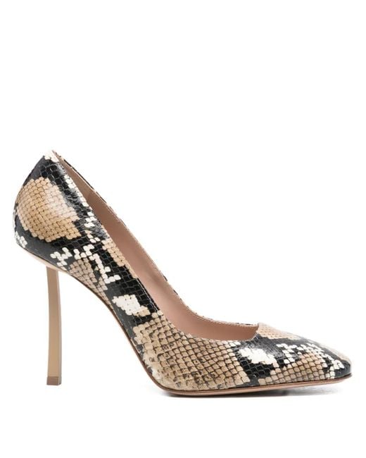 Le Silla Metallic 90Mm Square-Toe Heeled Pumps