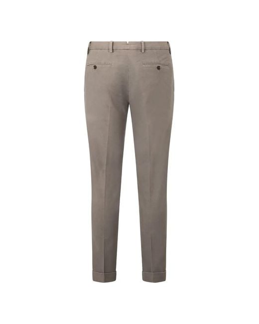 Moorer Gray Cuffed Trousers for men