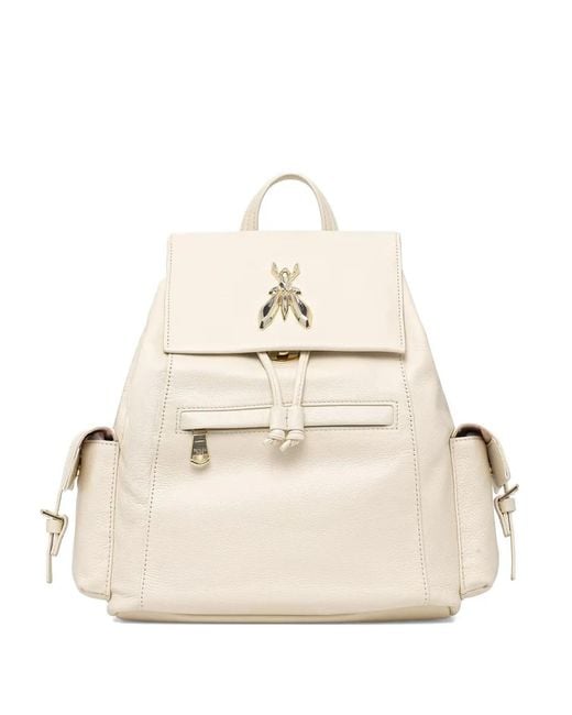Patrizia Pepe Natural Fly Leather Backpack