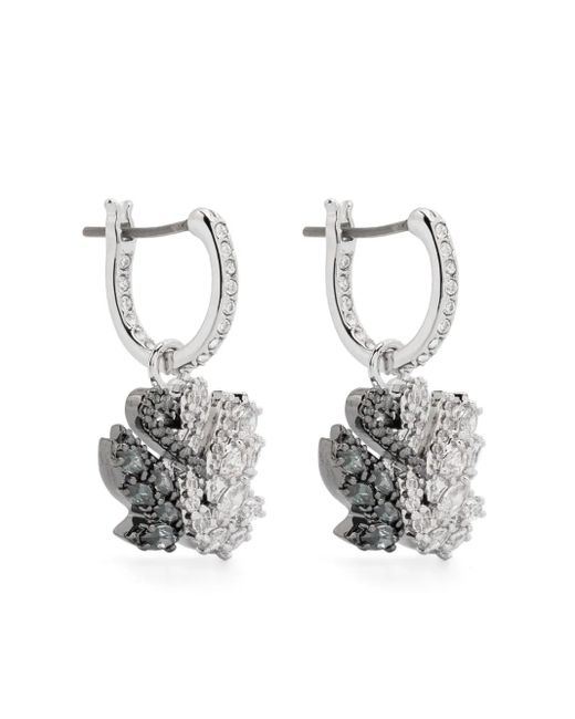 Orecchini Swan Pendenti di Swarovski in White